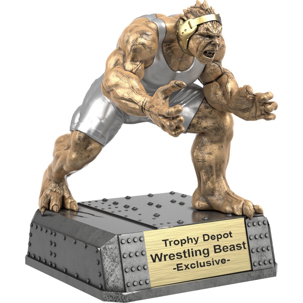 Wrestling Beast Sculpture Trophy - 8 inch [BST8-WS]