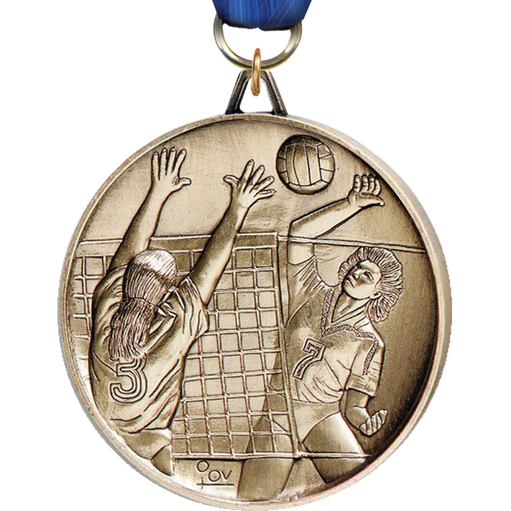 2.5 inch Premium Satin Finish Medal - Volleyball Female [MF92-VBF]