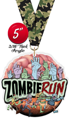 Zombie Run Colorix-M Acrylic Medal [MACR5-ZMBRN-Q]