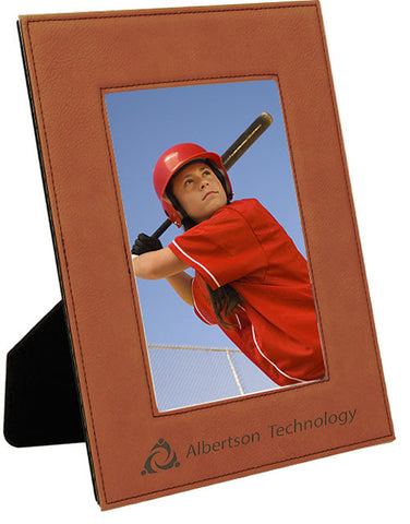 7.75 x 9.75 Rawhide Laserable Leatherette Picture Frame [PLLF57-457]
