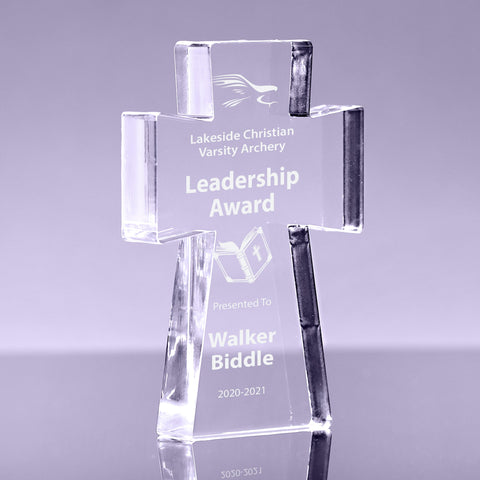 1 inch Thick Acrylic Cross Award - 6 inch [ATCRS16-Q]