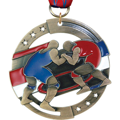 Wrestling Dimensional Color Medal [M3EM-WS]