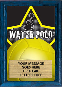 Water Polo Full Color Star Plaque [PEDG5-WTRPLO]