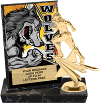 Wolves Mascot Billboard Plaque [PBB6-MSCT-WLV]