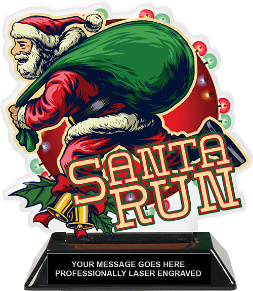 Santa Run Colorix-T Acrylic Trophy [TACR6-SNTRN1-Q]