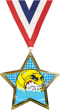 Water Polo Star-Shaped Insert Medal [MSTRi-WTRPLO]