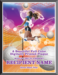 Volleyball Graphix Plaque [PGFX79-VB]