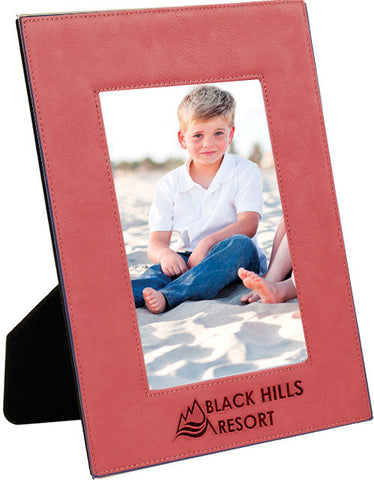 7.75 x 9.75 Pink Laserable Leatherette Picture Frame [PLLF57-857]
