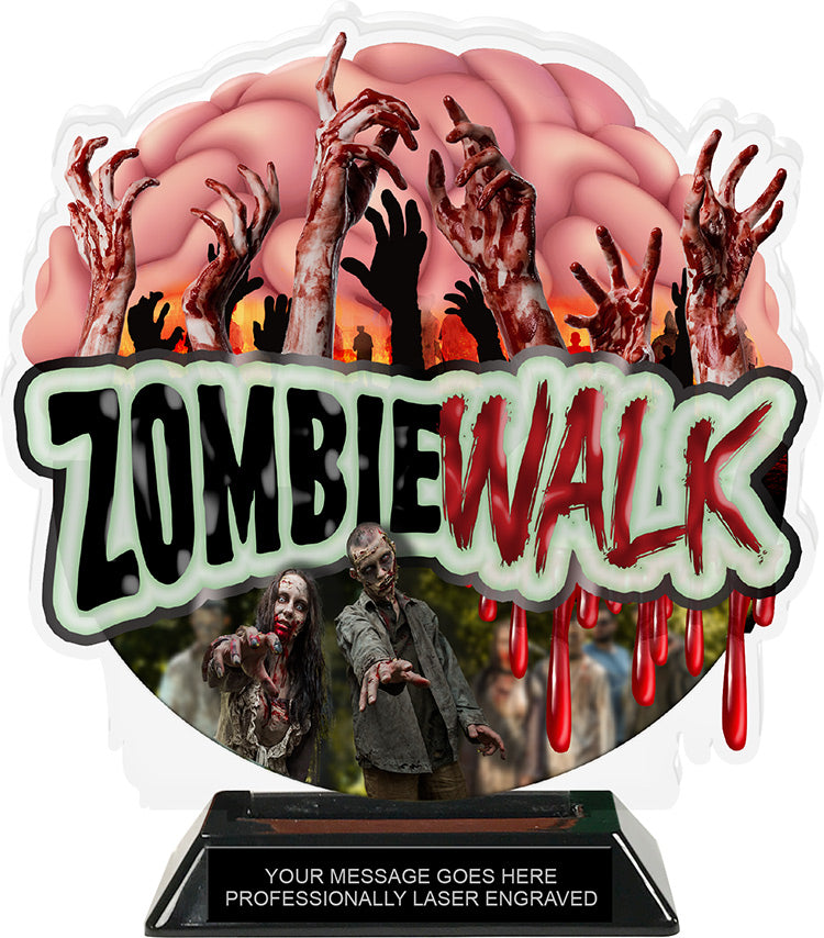 Zombie Walk Colorix-T Acrylic Trophy- 8.25 inch [TACR8-ZMBWK-Q]