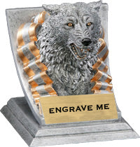 Wolf Mascot with Attitude Resin Trophy [MWA-120]