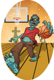 Zombies: Basketball Oval Insert [OV-3679]