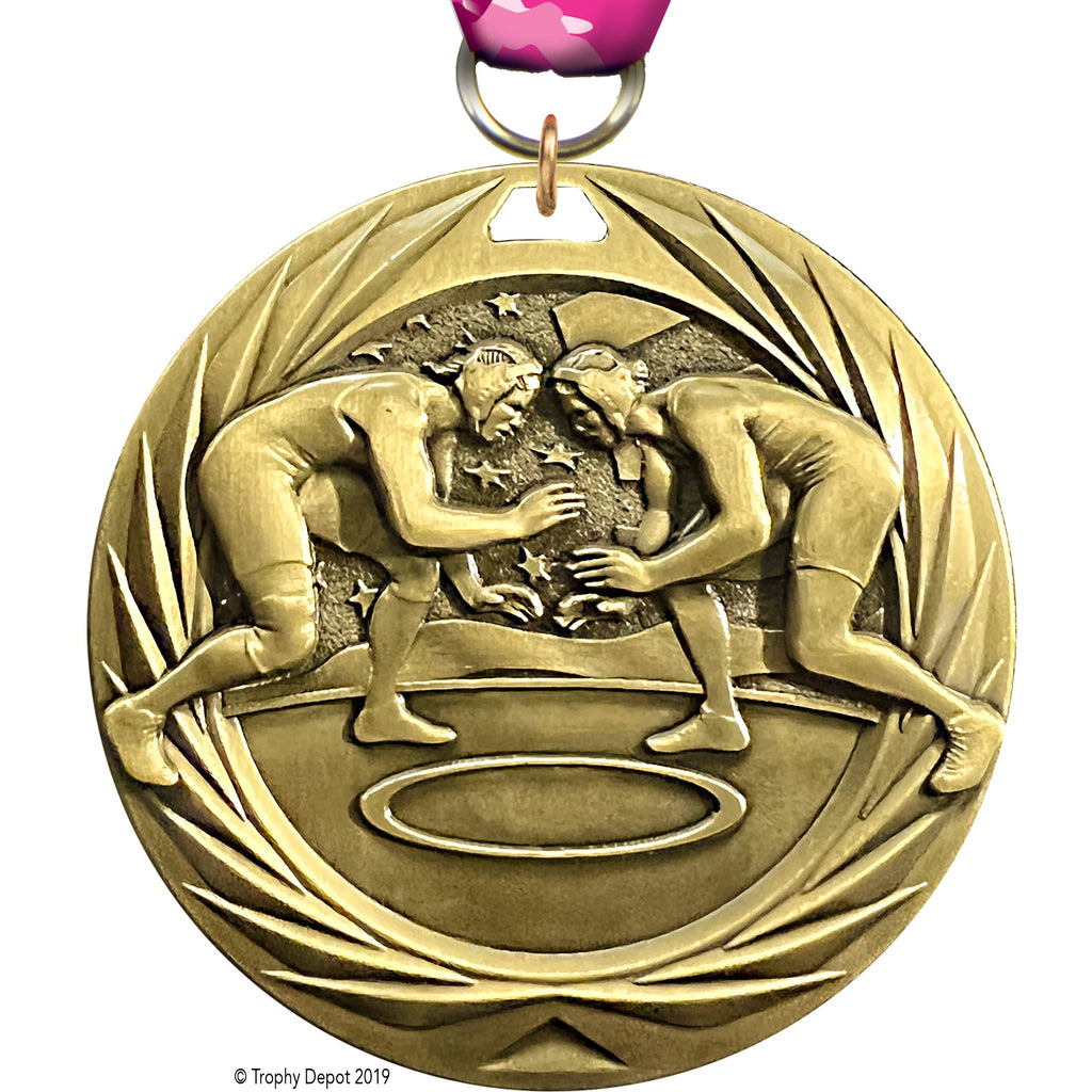 Wrestling Female 2.75 inch Blade 3D Diecast Medal [MBD2-WSF]