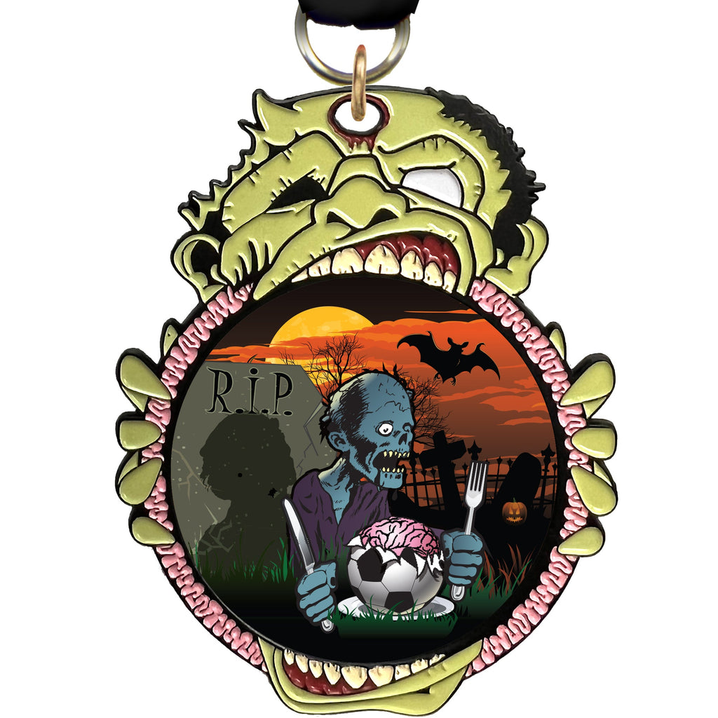 Zombie Glow in the Dark Enameled Insert Medal [MHLWN-ZMB-CLR]