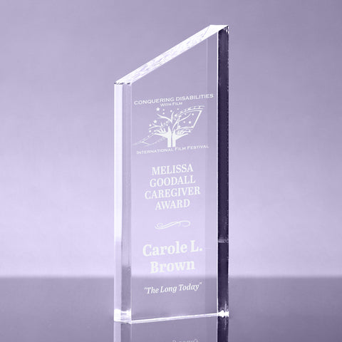 1 inch Thick Acrylic Peak Award - 9 inch [A1PK9-Q]