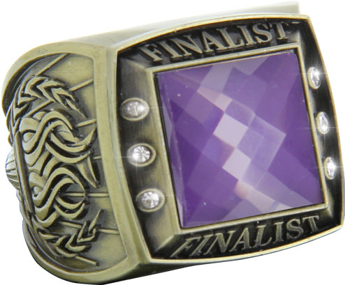 Finalist Championship Ring with Purple Center Stone- Gold [RGSJ-G-FIN-PRP]