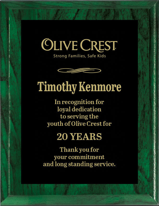 Engraved Full Plate Plaque - 7x9 inch [PFPC-7X9]