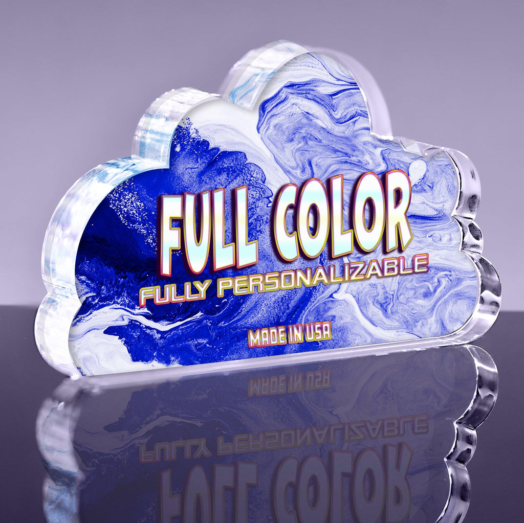 1 inch Thick Acrylic Cloud Award - 6 inch Color [ACLD6-FC-Q]