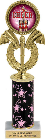 Wreath & Torch Color Insert Trophy w/ Column [Ti12-C50]