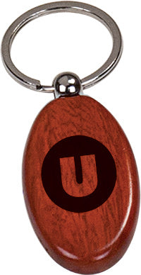 Oval Wooden Key Chain- Rosewood [KYCN502R]