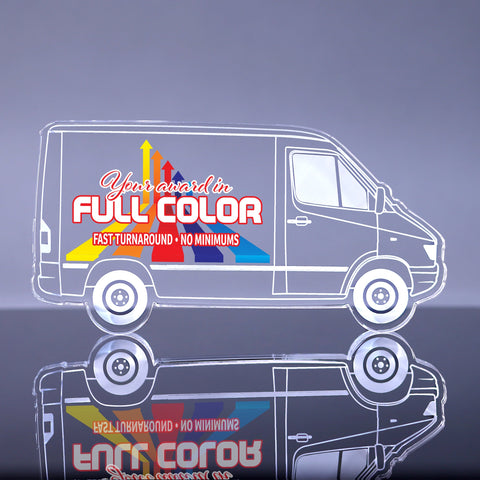 1 inch Thick Acrylic Cargo Van Award - 8.5 inch Color [A1SPT8-FC-Q]