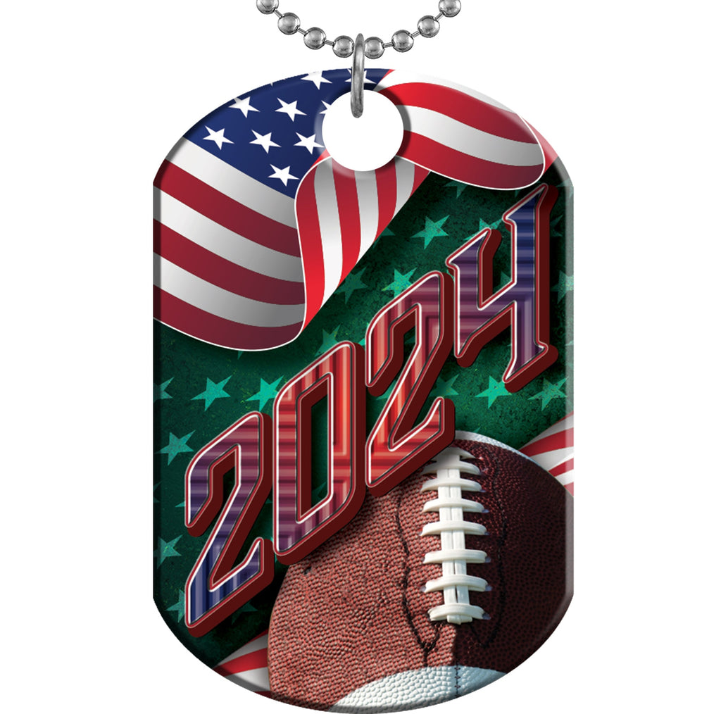 Football 2024 US Flag Monster Dog Tag [DTXL-FLG-FB-24]