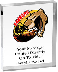 Mascots Vibrix Acrylic Award [A45BV-MSCT]