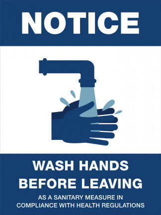 Wash Hands Before Leaving Acrylic Sign [SSJP-WSHW]