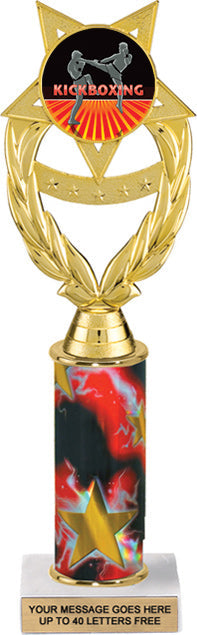 Wreath Victory Color Insert Trophy w/ Column [Ti10-J97]