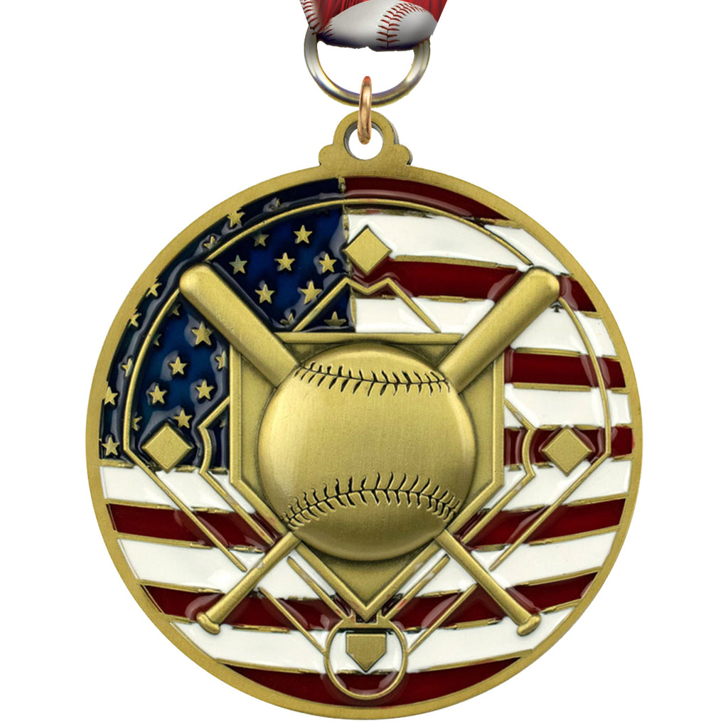 Baseball Patriotic Medal [MSUS2-BS]