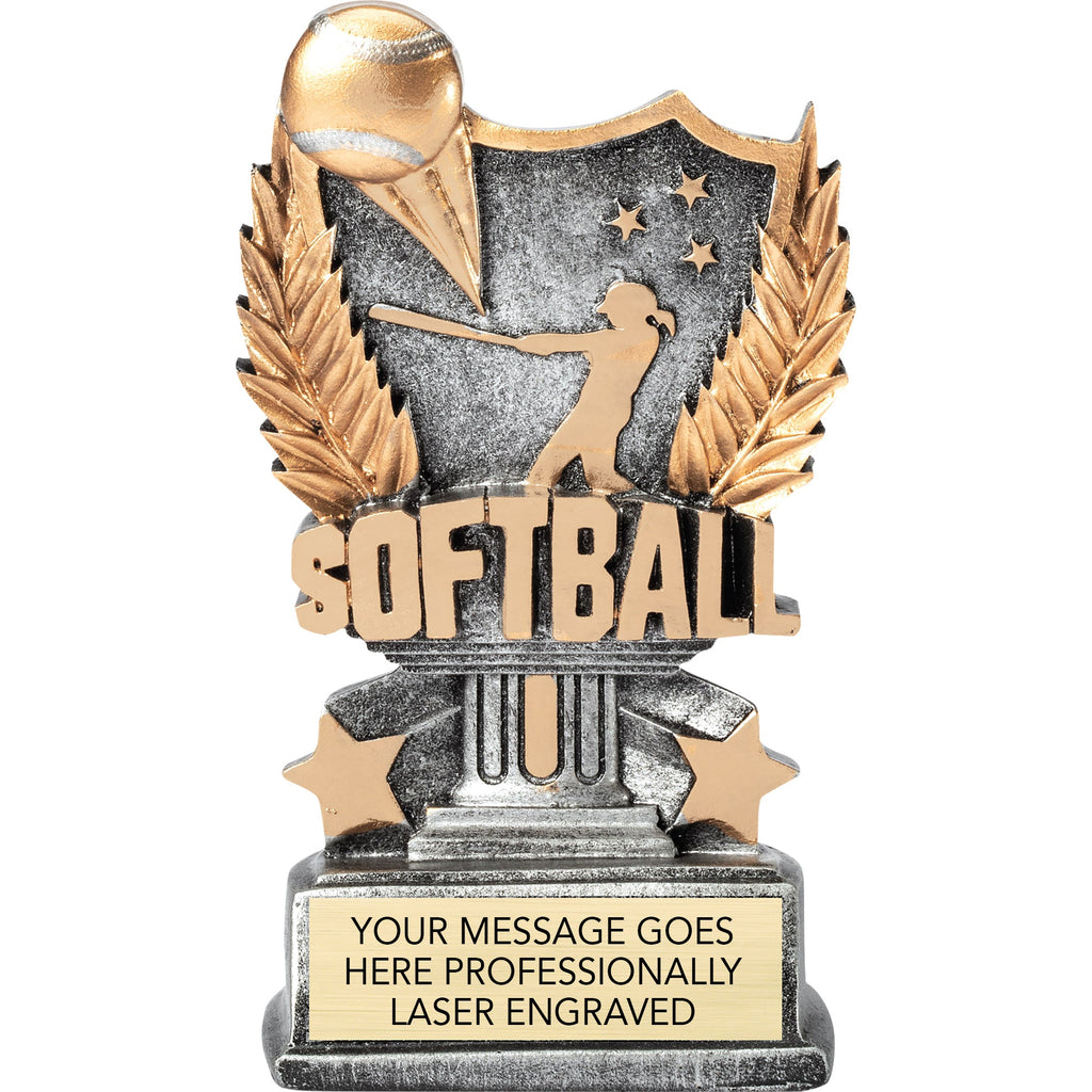 Softball Silver Allstar Resin Trophy [RM70-02-SB-6]