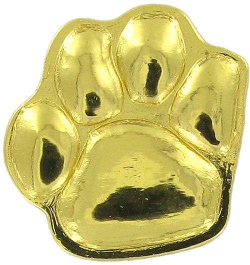 Gold 3D Paw Print Pin [PCM-PAW-GLD]