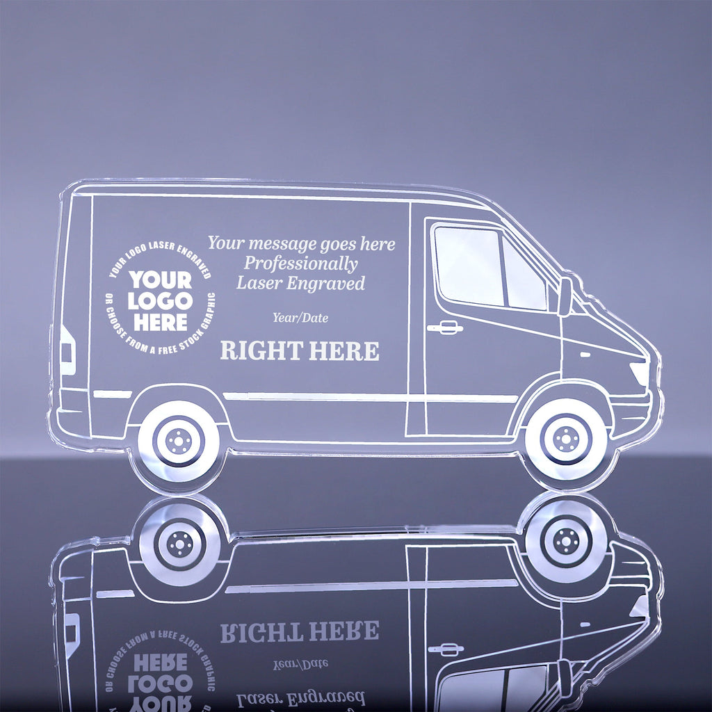 1 inch Thick Acrylic Cargo Van Award - 7 inch [A1SPT7-Q]