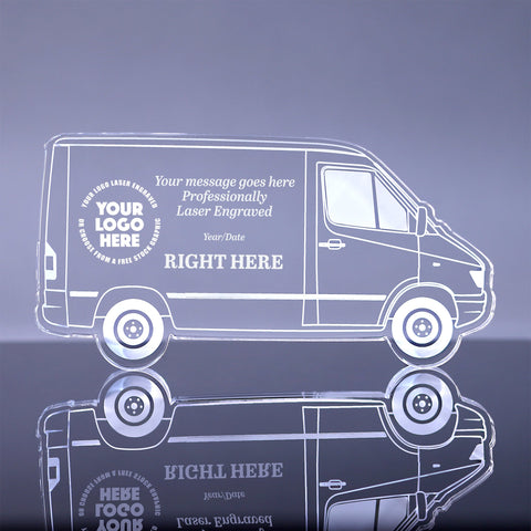 1 inch Thick Acrylic Cargo Van Award - 7 inch [A1SPT7-Q]