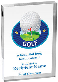 Golf Vibrix Acrylic Award [A46BV-GL]
