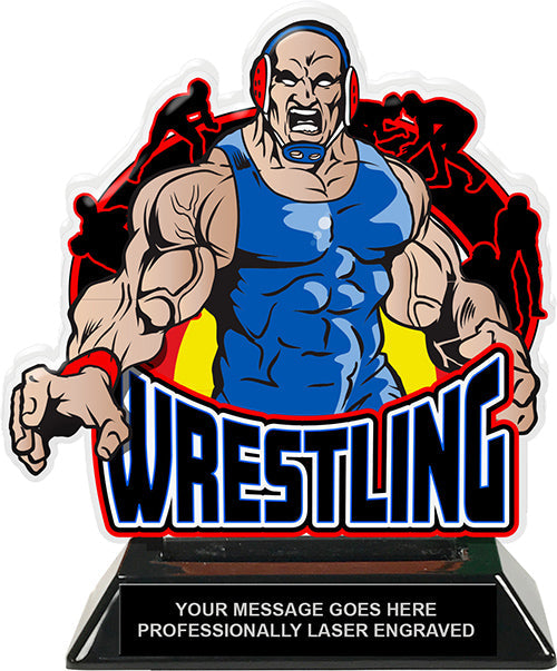 Wrestling Colorix-T Acrylic Trophy [TACR6-WS-Q]