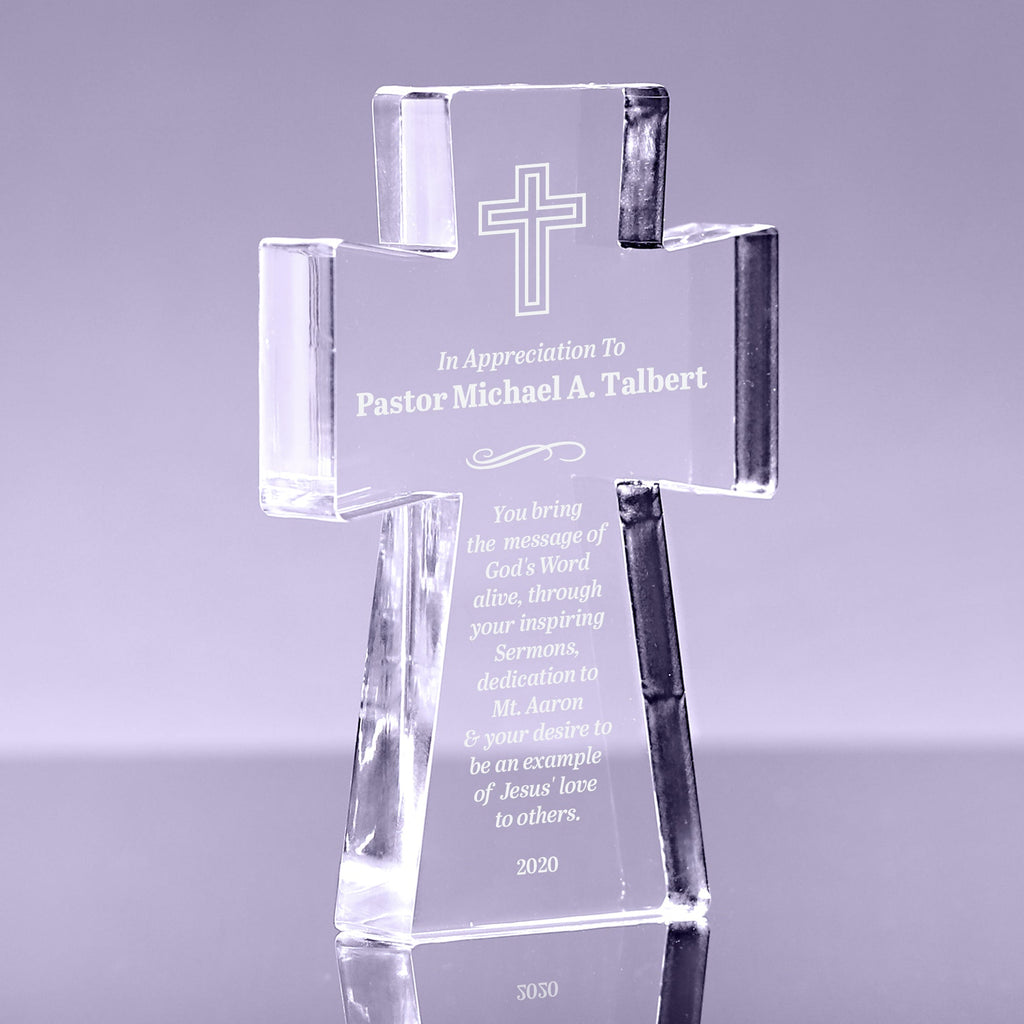 1 inch Thick Acrylic Cross Award - 9 inch [ATCRS19-Q]