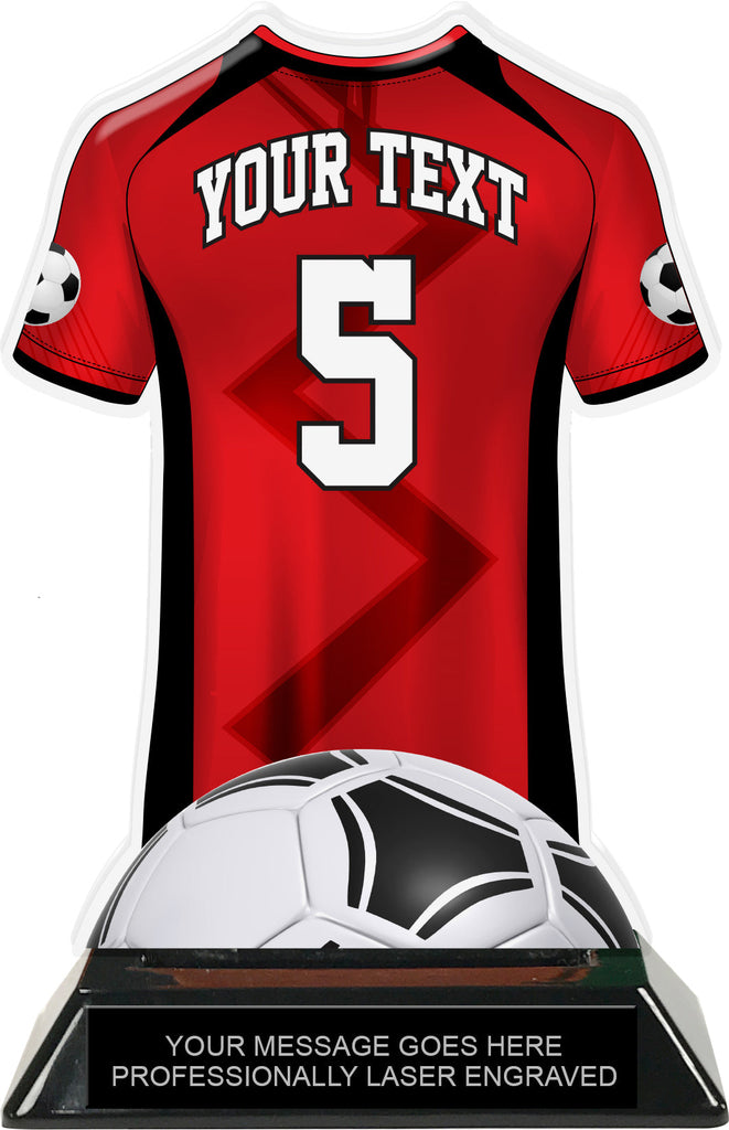 Soccer Jersey Colorix-T Acrylic Trophy- Red [TACR7-JSY-SC-RED-Q]