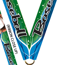 7/8 x 30 in. Baseball Ultra Wave Neck Ribbon [NKRB-2017]