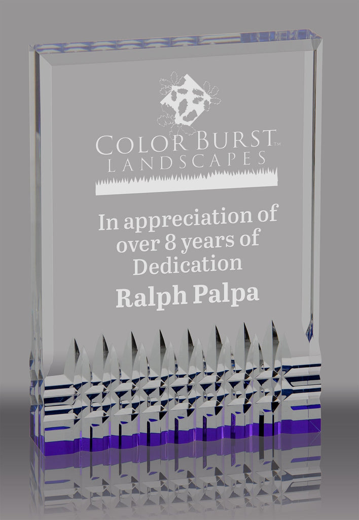 Reflective Base Acrylic Award- Purple 5x7 inch [ACRS-5P]