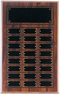 Walnut Finish Perpetual Plaque - 12 x 18.5 inch [P24P]