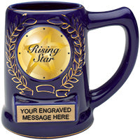 Blue Ceramic Insert Award Mug [CMBU]