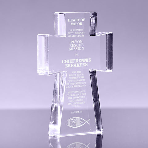 1 inch Thick Acrylic Cross Award - 7.5 inch [ATCRS17-Q]