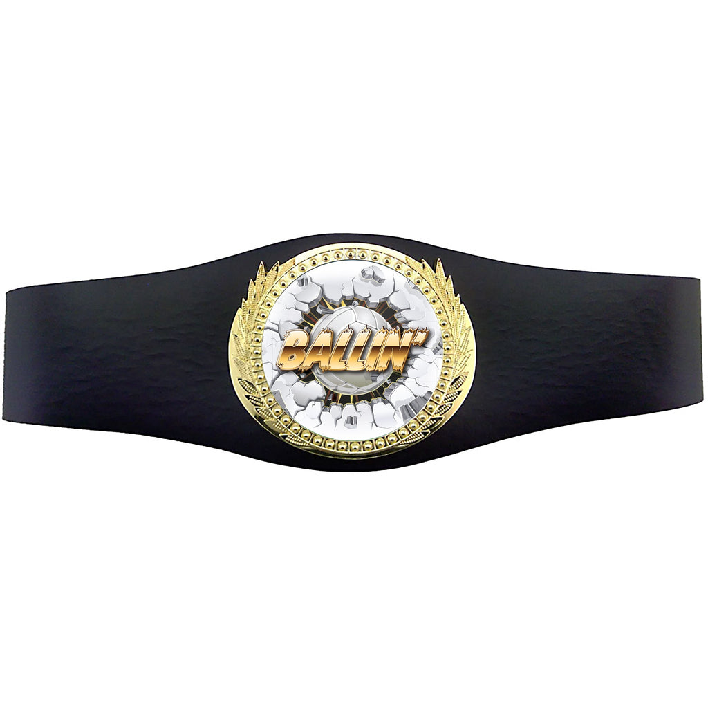 40 inch Volleyball Champion Award Belt - Ballin' [CSAB3-VB-BLN]