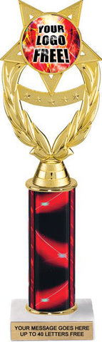 Wreath Victory Color Custom Insert Trophy w/ Column - 12.75 inch [TXi12-J97]