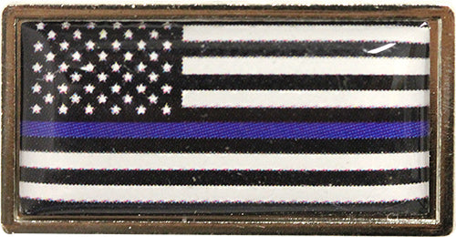 Thin Blue Line American Flag Lapel Pin- 1 inch [PAFBDM-SM]