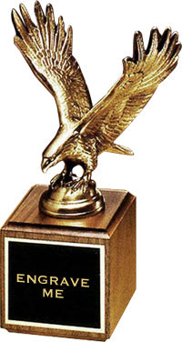 Antique Bronze Eagle on Walnut Base [EC1293]