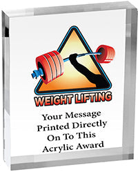 Weightlifting Vibrix Acrylic Award [ACB46V-WL]