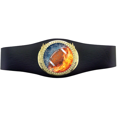 40 inch Football Champion Award Belt - Fire & Water [CSAB3-FNW-FB]