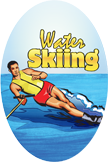 Water Skiing Oval Insert [OV-1949]