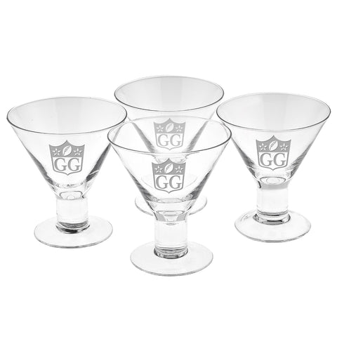 6 oz. Lead Free Crystal Martini or Dessert Servers - Set of 4 [DWB512-4P]